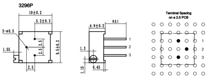 104 203 502 503 3296 W103 Potenciômetro Trimmer 2K 5K 10K 50K 100K Ohms