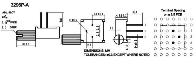 104 203 502 503 3296 W103 Potenciômetro Trimmer 2K 5K 10K 50K 100K Ohms
