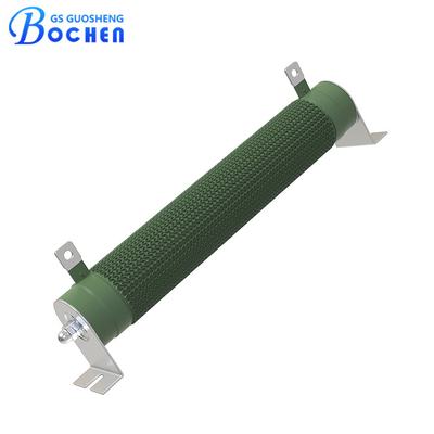 Resistência de ferida de fio cerâmico de alta potência com costelas de travagem de fio 1000W 1R0 a 100R